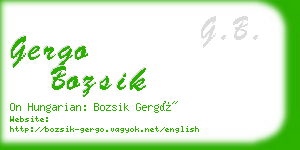 gergo bozsik business card